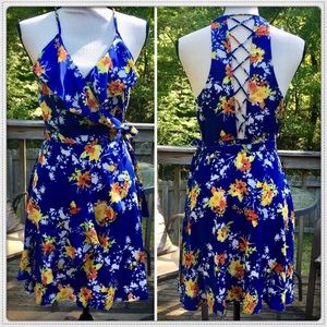 Floral wrap dress
